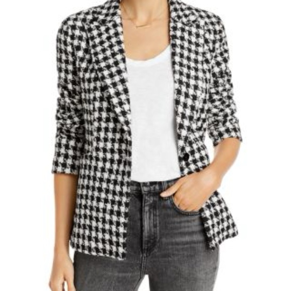 Aqua Houndstooth Blazer